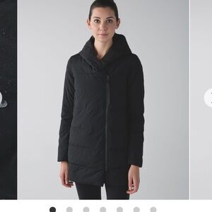 EUC Lululemon Puffy Blanket Black Jacket Size 6